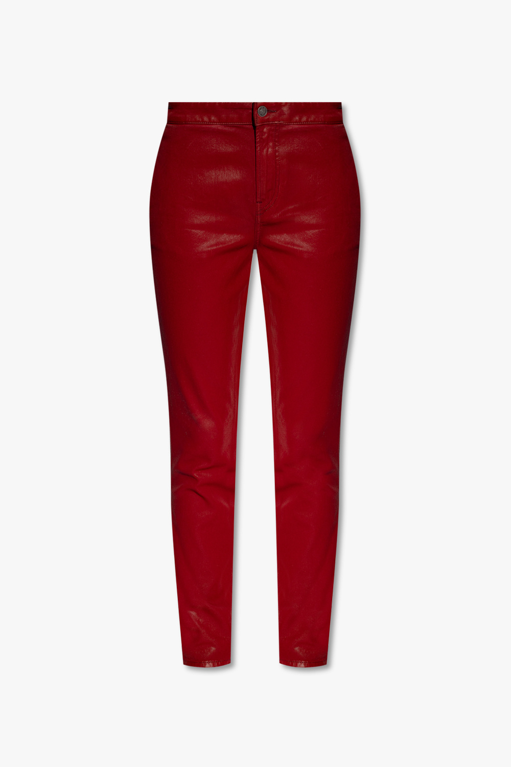 Red waxed hot sale jeans